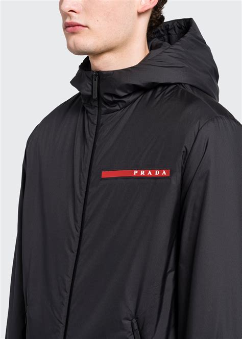 prada men's hooded jacket